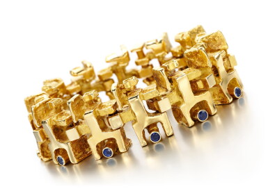 View full screen - View 1 of Lot 21. SAPPHIRE BRACELET, WALTER SCHLUEP, 1960S.