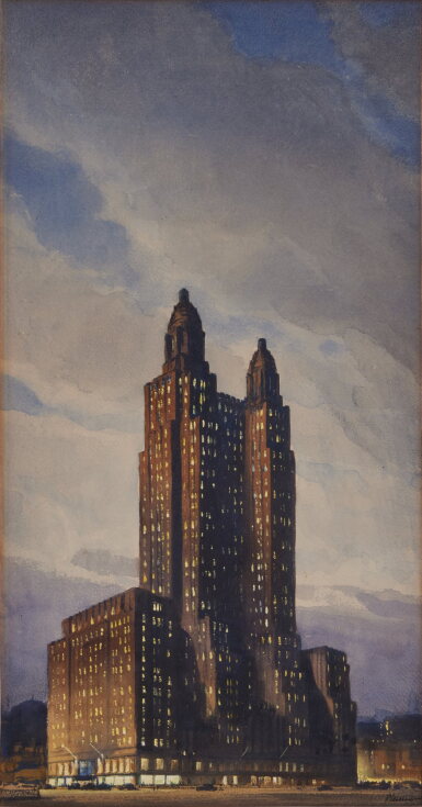 View full screen - View 1 of Lot 1. Ogden Pleissner, 'Waldorf Astoria'.