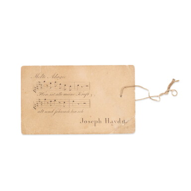 View full screen - View 1 of Lot 39. J. Haydn. Visiting card of the composer, early C19th.
