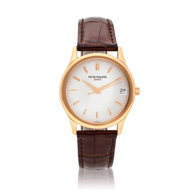 View full screen - View 1 of Lot 40. Calatrava, Ref. 3998 | A yellow gold wristwatch with date | Circa 1995.