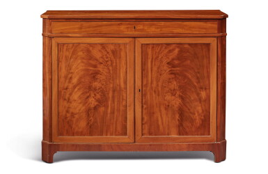 View full screen - View 1 of Lot 257. A LOUIS XVI MAHOGANY MEUBLE D'APPUI, CIRCA 1785.