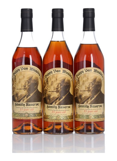 View full screen - View 1 of Lot 109. Pappy Van Winkle's 15 Year Old Family Reserve 107 Proof NV (3 Bottles 75cl).