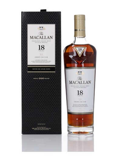 View full screen - View 1 of Lot 26. The Macallan 18 Year Old Sherry Oak 43.0 abv NV (1 Bottle 70cl).