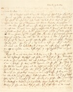 F. Mendelssohn Bartholdy. Autograph letter to the music critic Dr. A.J. Becher in Vienna, 1842