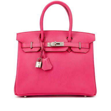 Voir en plein écran - Voir 1 du lot 6035. Fuchsia Chèvre Mysore Birkin 30 Palladium Hardware, 2009.