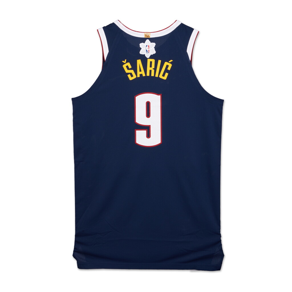 View full screen - View 1 of Lot 99. Dario Šarić ‘Christmas Day’ Denver Nuggets 2024-2025 Game Issued Icon Edition Jersey .