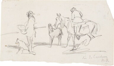 View full screen - View 1 of Lot 199. A collection of three drawings.