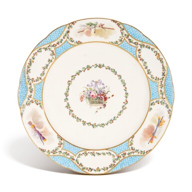 View full screen - View 1 of Lot 252. A SÈVRES PLATE, CIRCA 1770.