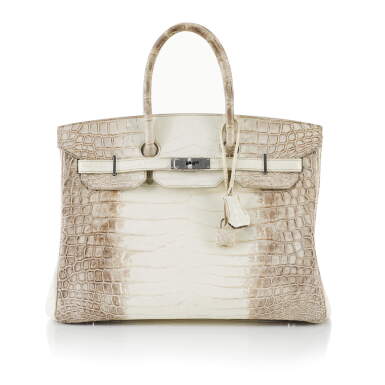 View full screen - View 1 of Lot 17. HERMÈS | WHITE HIMALAYA BIRKIN 35 IN MATTE NILOTICUS CROCODILE WITH PALLADIUM HARDWARE, 2019.
