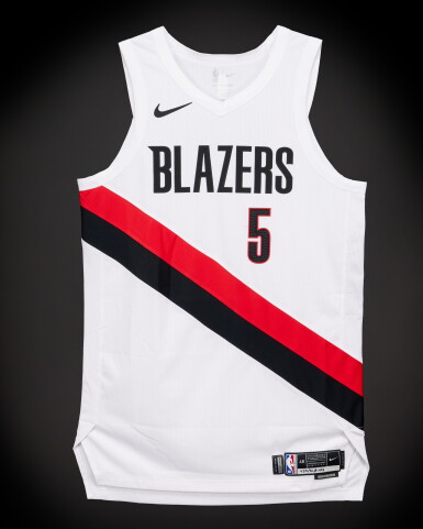 View full screen - View 1 of Lot 75. Jrue Holiday Portland Trail Blazers 2026 NBA Playoffs Western Conference Round 1 Game Worn Association Edition Jersey | Game 1 .