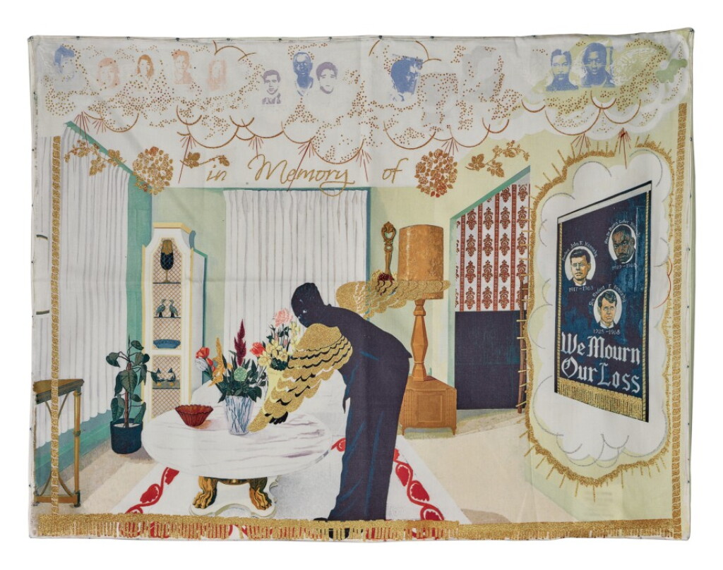 View full screen - View 1 of Lot 116. "Souvenir 1" Pillow Sham.