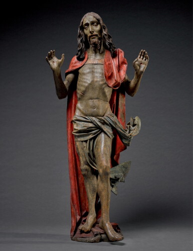 View full screen - View 1 of Lot 48. ATTRIBUTED TO HEINRICH ISELIN (CIRCA 1450-1513), GERMAN, KONSTANZ, CIRCA 1480 | CHRIST AS THE MAN OF SORROWS.