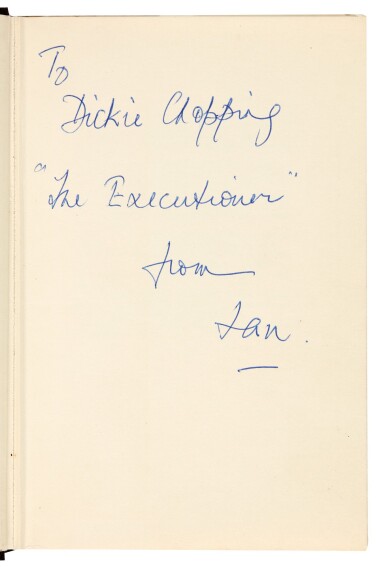 View full screen - View 1 of Lot 25. FLEMING | From Russia, with Love, 1957, presentation copy inscribed to the dust-jacket artist.