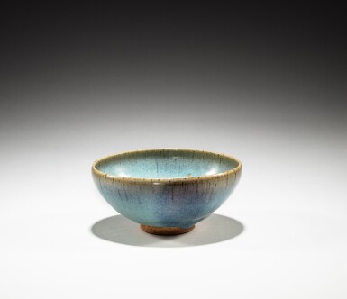 View full screen - View 1 of Lot 71. A 'Jun' purple-splashed bowl, Jin dynasty | 金 鈞窰天藍釉紫斑盌.