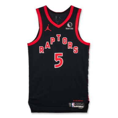 View full screen - View 1 of Lot 11. Immanuel Quickley Toronto Raptors 2025-2026 Emirates NBA Cup Game Worn Statement Edition Jersey.