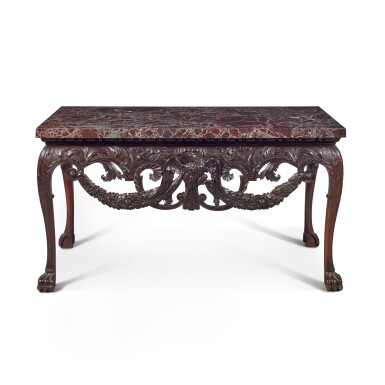 View full screen - View 1 of Lot 98. An Irish George II Mahogany Side Table, Probably 19th Century.
