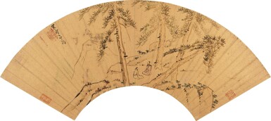 View full screen - View 1 of Lot 8076. 吳山濤 松陰清話|Wu Shantao, Encounter under the Pine Trees.