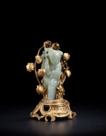 A celadon jade figure of a standing boy, Late Ming / early Qing dynasty
