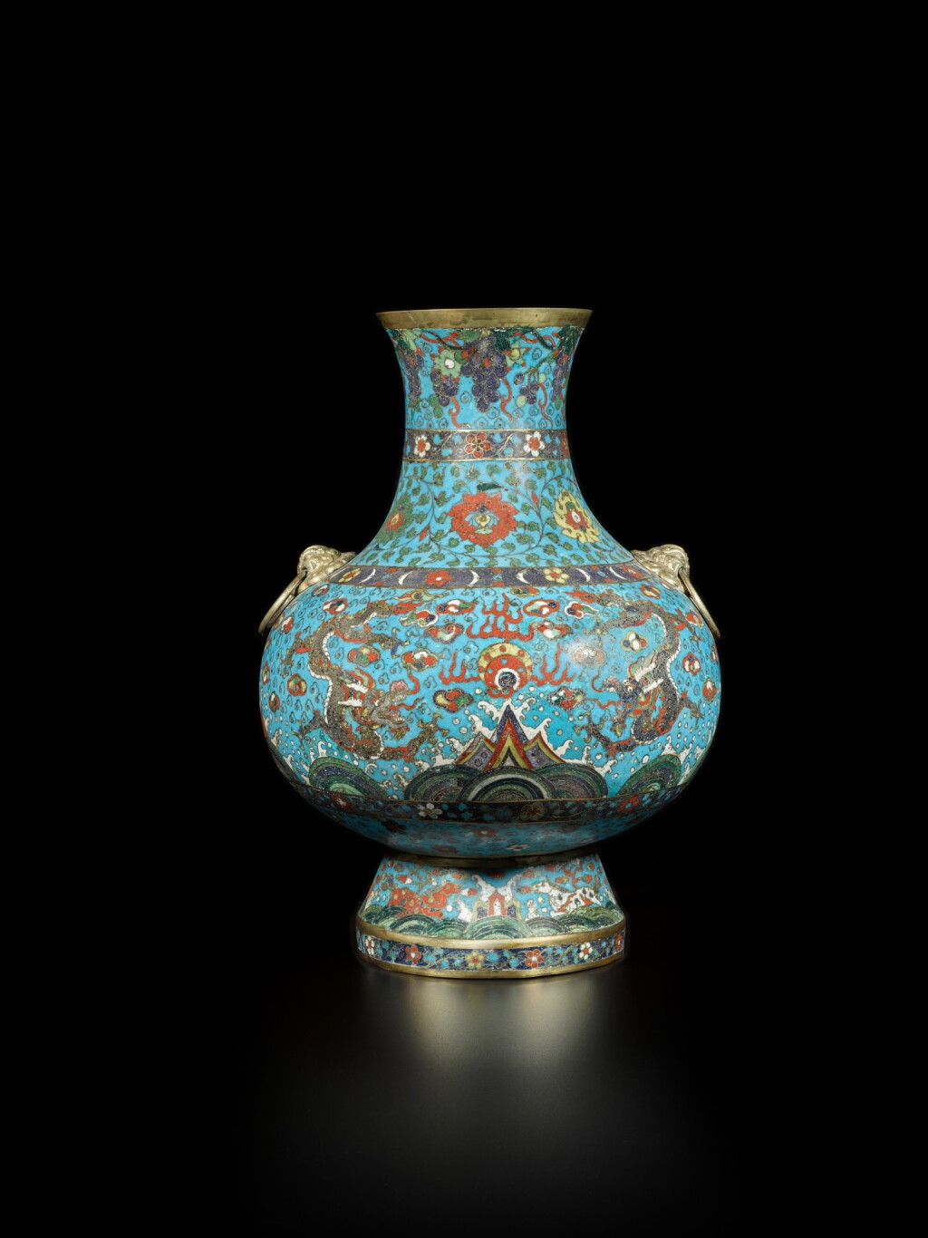 View full screen - View 1 of Lot 241. A cloisonné enamel 'dragon' vase, Qing dynasty, 17th century.