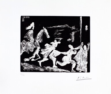 View full screen - View of Cape et Épée: Poursuite I, from Séries 347 (B. 1568; Ba. 1584) .