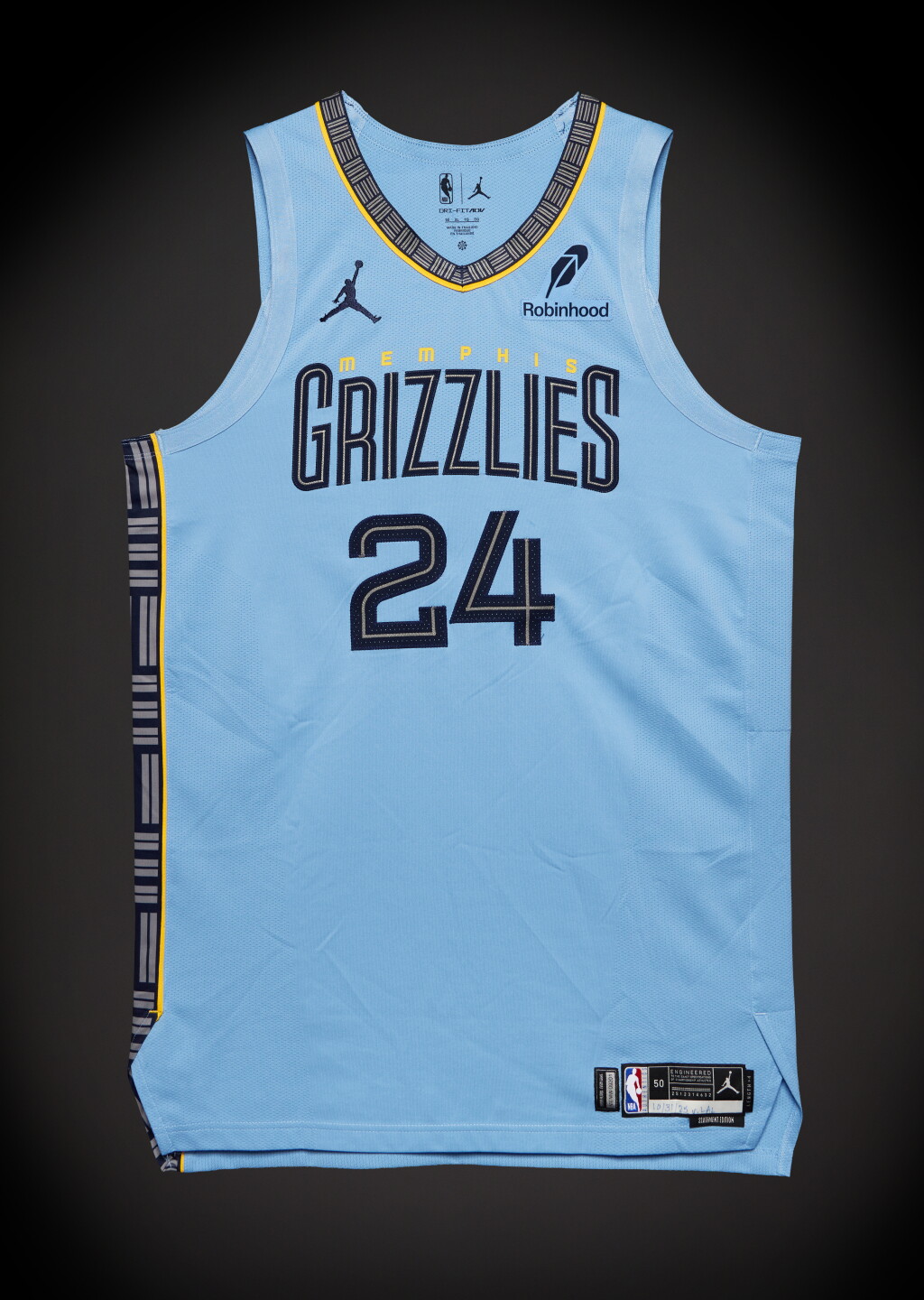 View full screen - View 1 of Lot 62. Cam Spencer Memphis Grizzlies 2025-2026 Emirates NBA Cup Game Worn Statement Edition Jersey.