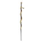 CARVED AND PAINTED ODD FELLOWS CEREMONIAL SNAKE STAFF, CIRCA 1890