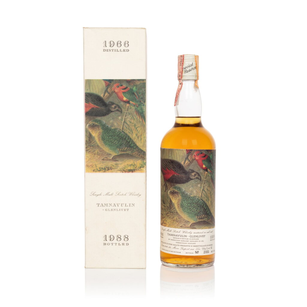 View full screen - View 1 of Lot 107. Tamnavulin Glenlivet Moon Import The Birds Series I 45.0 abv 1966 (1 BT75).