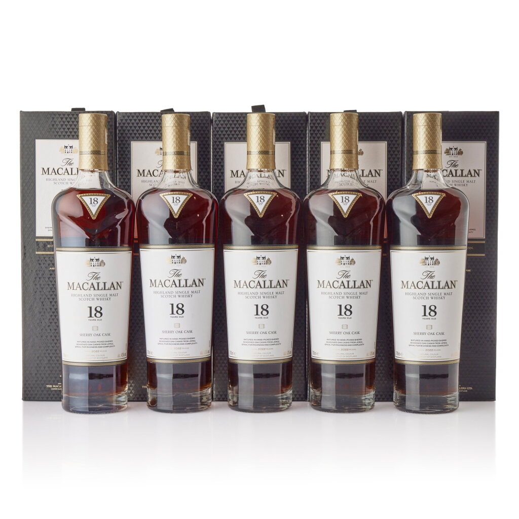 View full screen - View 1 of Lot 2070. The Macallan 18 Year Old Sherry Oak 2022 Release 43.0 abv NV (5 BT70).
