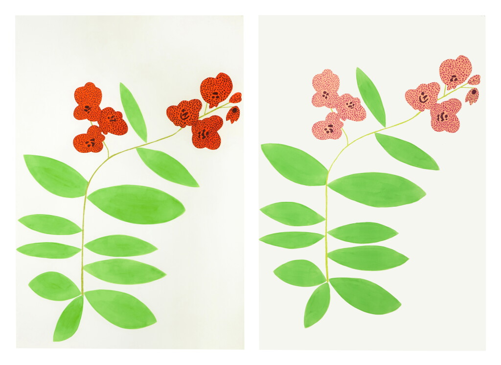 View full screen - View 1 of Lot 423. Orchid Clipping (Diptych).