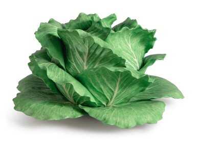 View full screen - View 1 of Lot 230. A DODIE THAYER POTTERY LETTUCE WARE LARGE TUREEN, COVER AND STAND, MODERN.