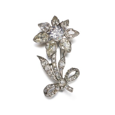 View full screen - View 1 of Lot 3. Empress Catherine the Great: A Silver and Diamond-Set Flower Dress Trimming from the Russian Crown Jewels, attributed to Louis David Duval, circa 1780.