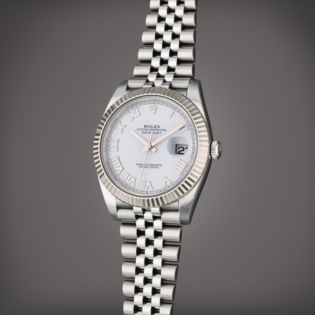View full screen - View 1 of Lot 26. Reference 126334 Datejust | A stainless steel automatic wristwatch with date and bracelet, Circa 2021.