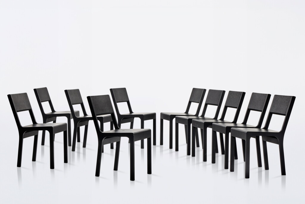 View full screen - View 1 of Lot 33. Set of 10 "Cork" Chairs.