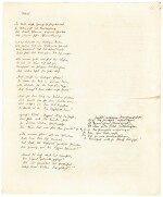 N. Lenau. Four autograph poetical manuscripts and one letter signed ("Niembsch" and "Nikolaus Lenau"), c.1837-1842