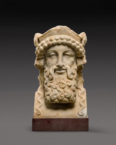 View full screen - View 1 of Lot 108. A Roman Marble Herm of Hermes or Dionysos, circa 2nd Century A.D..