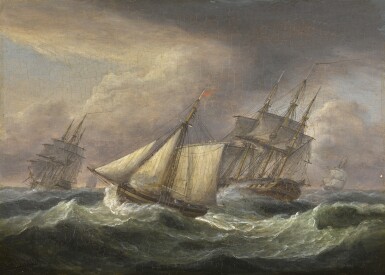 View full screen - View 1 of Lot 50. THOMAS LUNY | "Shipping in a swell; Rescue off the Northumberland Coast".