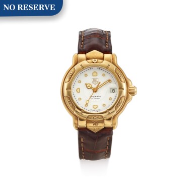 View full screen - View 1 of Lot 8112. TAG HEUER | 6000 SERIES, REFERENCE WH234 | A YELLOW GOLD WRISTWATCH WITH DATE, CIRCA 2003 | 泰格豪雅| 6000 Series 型號WH234 黃金腕錶,備日期顯示,約2003年製.