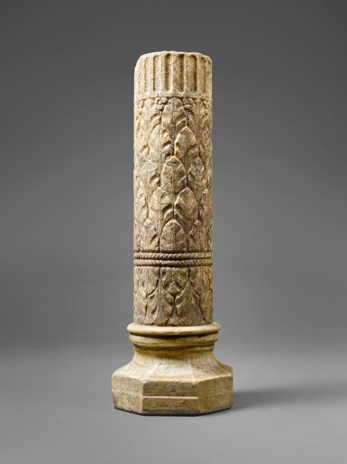 View full screen - View 1 of Lot 363. A Roman Foliate Pavonazzetto Marble Column, circa 2nd Century A.D..