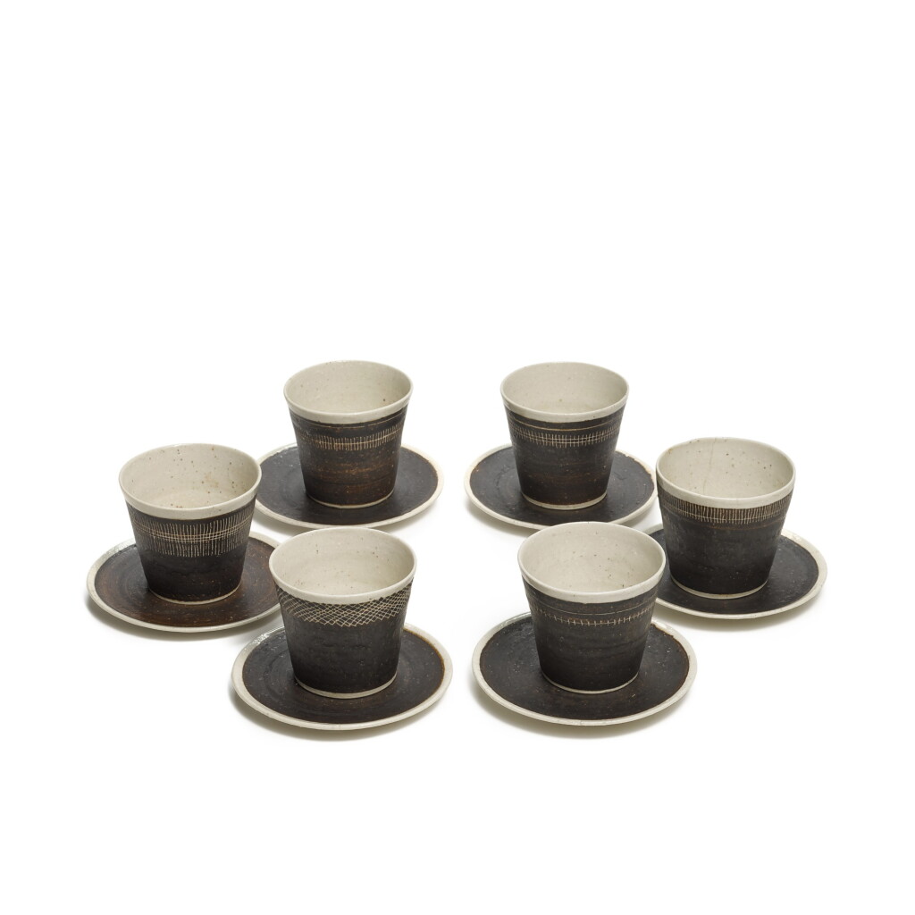 View full screen - View 1 of Lot 29. Six Coffee Cups and Saucers.