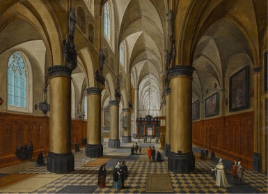 View full screen - View 1 of Lot 70. PIETER NEEFS THE YOUNGER | A CHURCH INTERIOR.