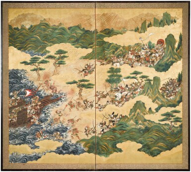 View full screen - View 1 of Lot 2. Anonymous | Hunting oni | Edo period, 18th century.