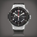 Big Bang, Reference 341.SB.131.RX | A black ceramic and stainless steel chronograph wristwatch with date, Circa 2011 | 宇舶 | Big Bang 型號341.SB.131.RX | 黑色陶瓷及精鋼計時腕錶,備日期顯示,約2011年製