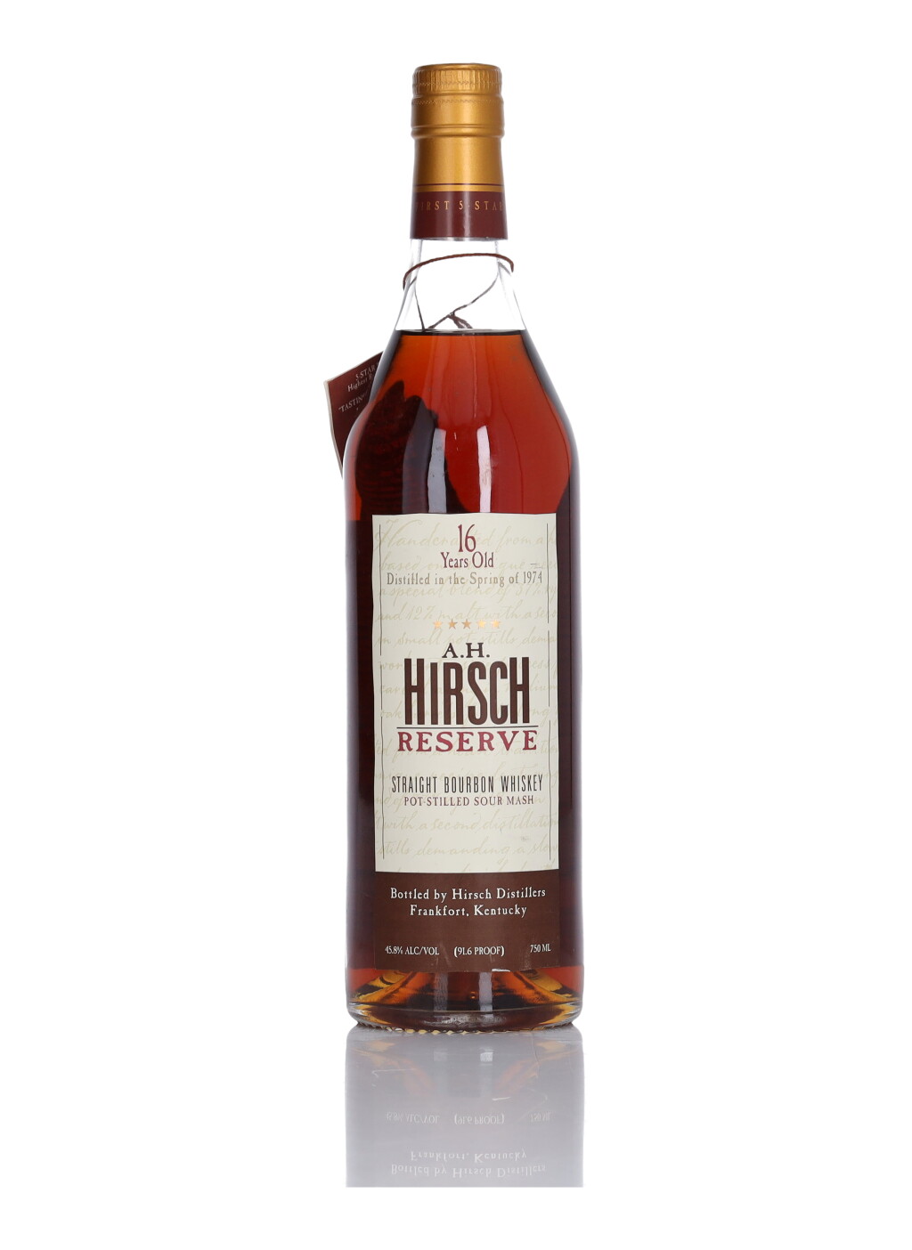 View full screen - View 1 of Lot 140. A.H. Hirsch Reserve 16 Year Old 91.6 Proof 1974 (1 Bottle 75cl).