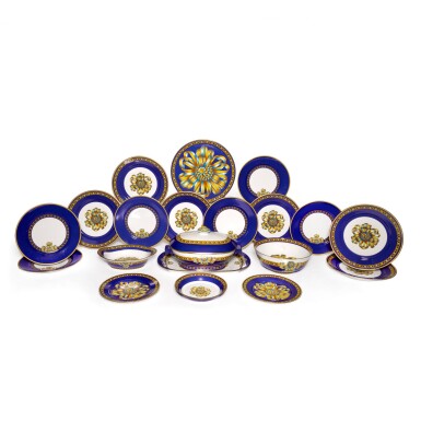 View full screen - View 1 of Lot 36. An Hermes 'Cocarde de soie' pattern service, Limoges, 20th century.