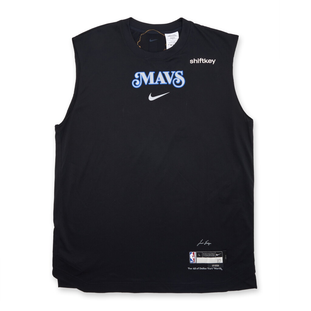 View full screen - View 1 of Lot 63. Tim Hardaway Jr. Dallas Mavericks 2024 NBA Finals Game Issued Sleeveless Shooting Shirt | Game 1.