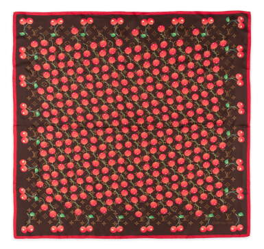 View full screen - View 1 of Lot 66. Monogram Cerises Takashi Murakami Silk Scarf, 2005 .