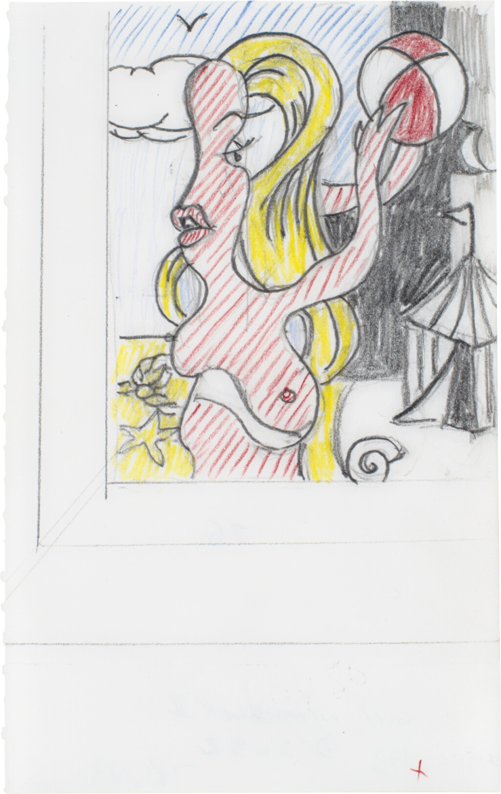View full screen - View 1 of Lot 415. Girl with Beach Ball II (Study).