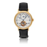 BREGUET | CLASSIQUE TOURBILLON 5 DAYS, REF 5317BA/12/9V6 YELLOW GOLD TOURBILLON WRISTWATCH WITH 5-DAY POWER RESERVE INDICATION CIRCA 2006