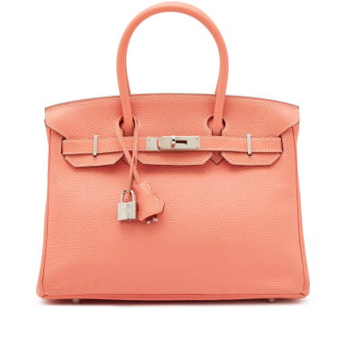 View full screen - View 1 of Lot 104. Crevette Togo Birkin 30 Palladium Hardware, 2011 .