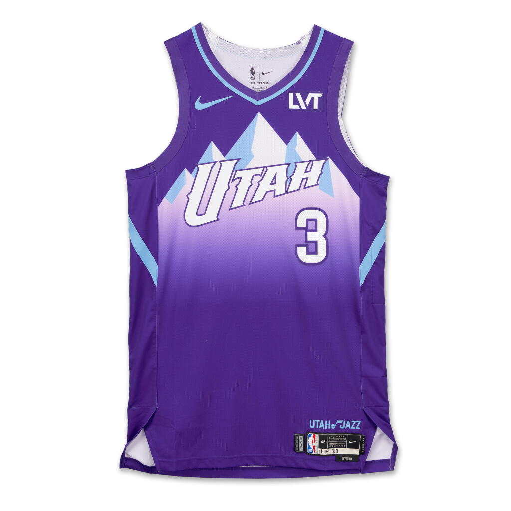 View full screen - View 1 of Lot 153. Keyonte George Utah Jazz 2024-2025 Game Worn City Edition Jersey.